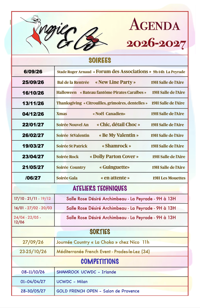 2026 27 agenda events