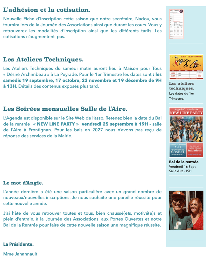 2026 27 les news de l asso la rentre e 2